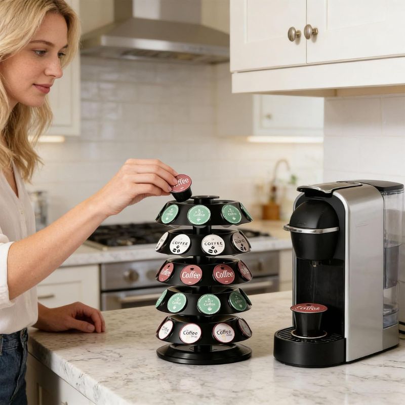 Copie de Copie de Sans titre (67) Support de Rangement Rotatif pour 40 Capsules de Café – Image 1