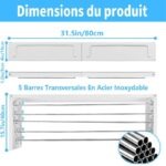Séchoir à Linge Mural Repliable en Métal - 80cm – Image 4