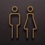 Duo de Plaque Signalétique WC Adhésive en Acrylique